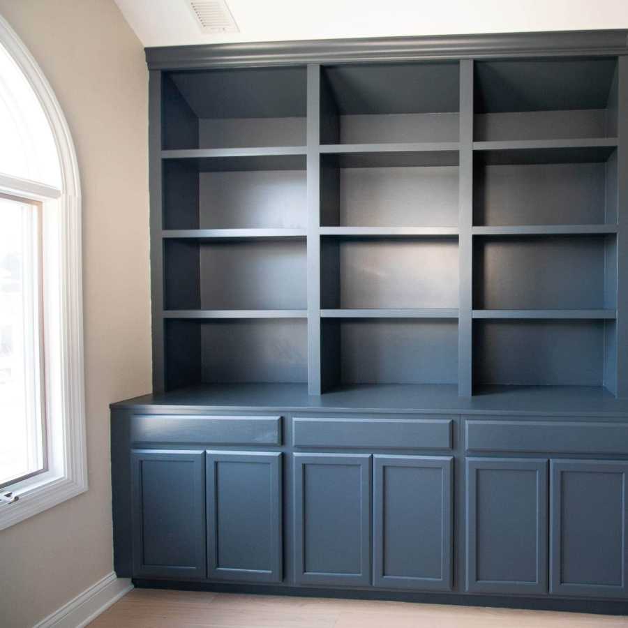 From Dated to Modern: The Magic of Painting Built-In Bookshelves